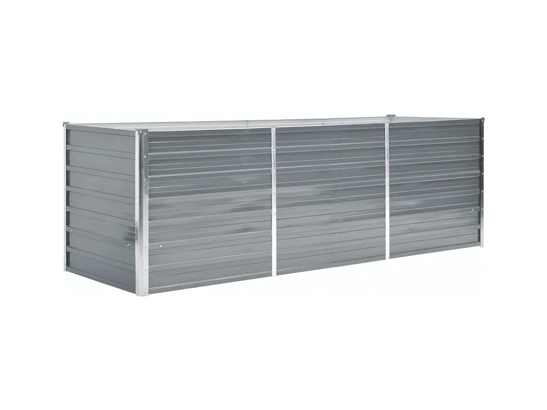 Verhoogd tuinbed Gegalvaniseerd staal 240x80x77 cm Grijs