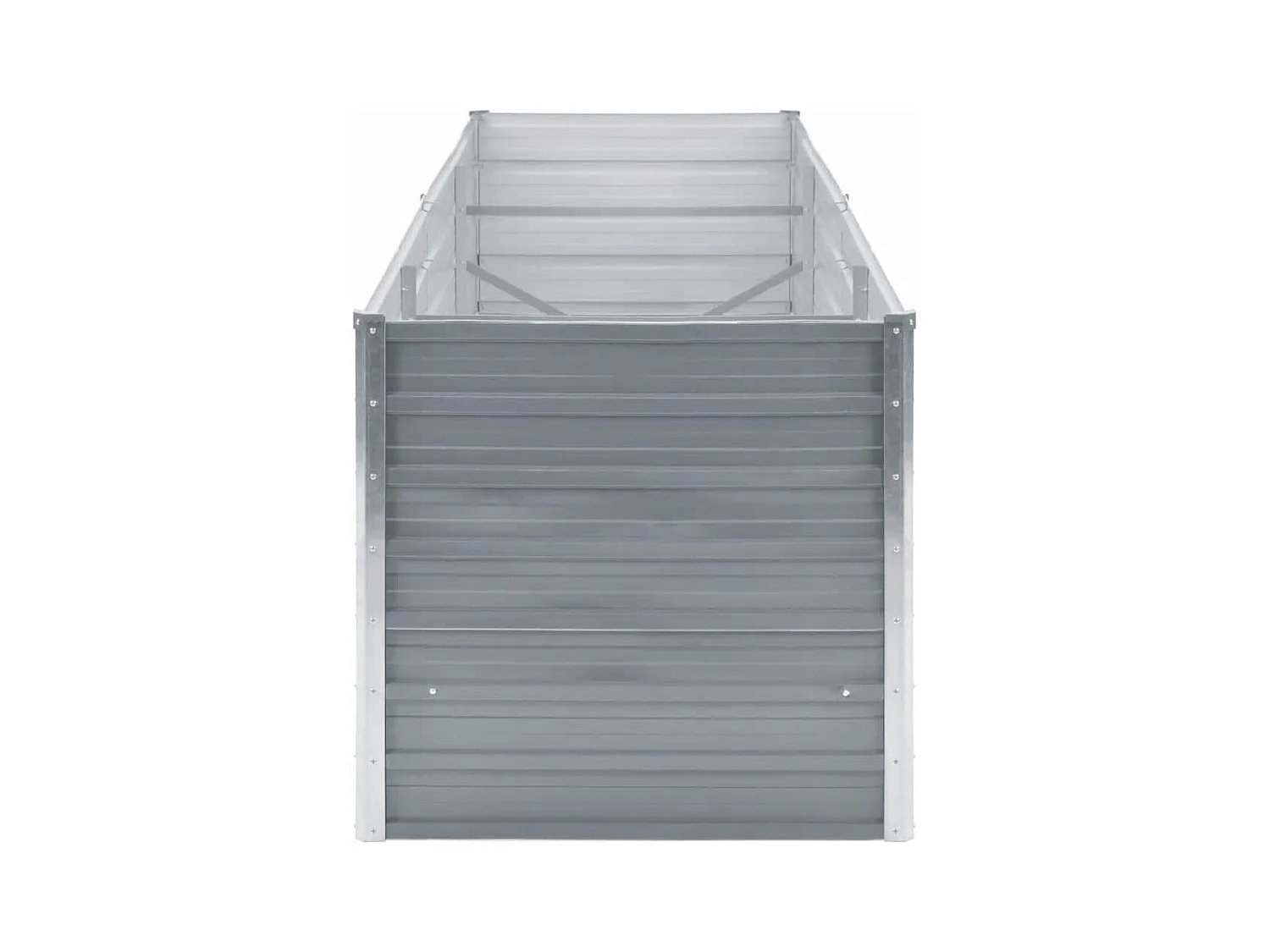 Verhoogd tuinbed Gegalvaniseerd staal 240x80x77 cm Grijs