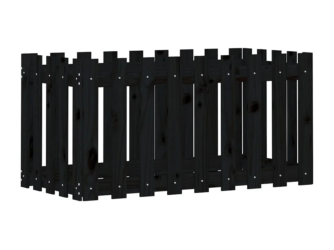 Lit surélevé de jardin design de clôture 100x50x50cm pin massif