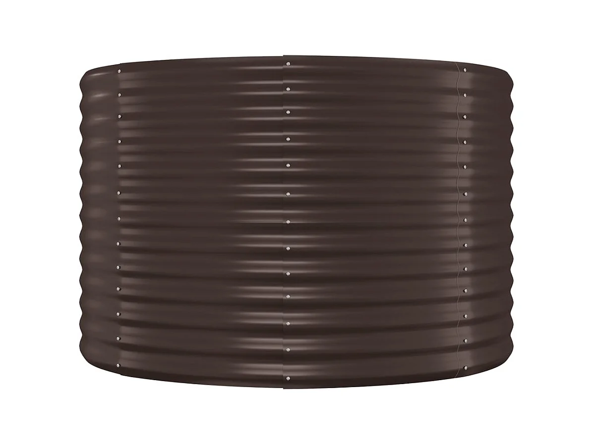 Letto da giardino rialzato in acciaio verniciato a polvere marrone