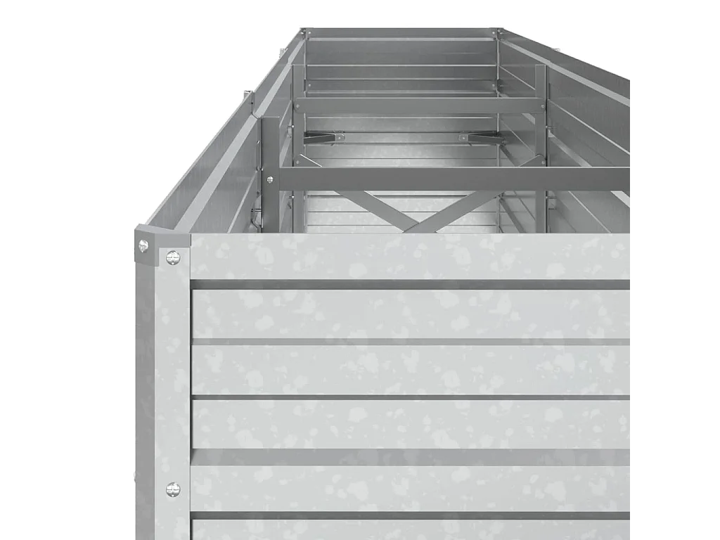Verhoogd tuinbed 240x40x45 cm Gegalvaniseerd staal Zilver