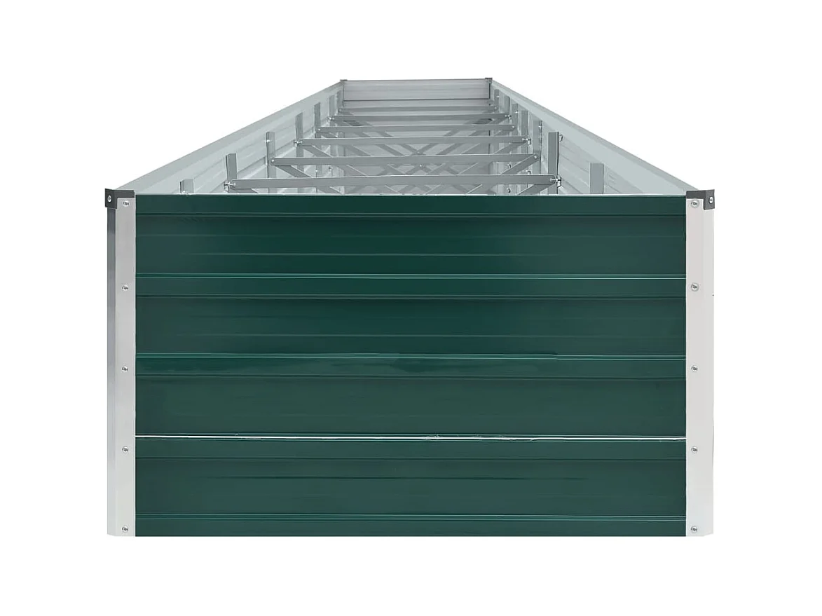 Lit surélevé de jardin Acier galvanisé 600x80x45 cm Vert