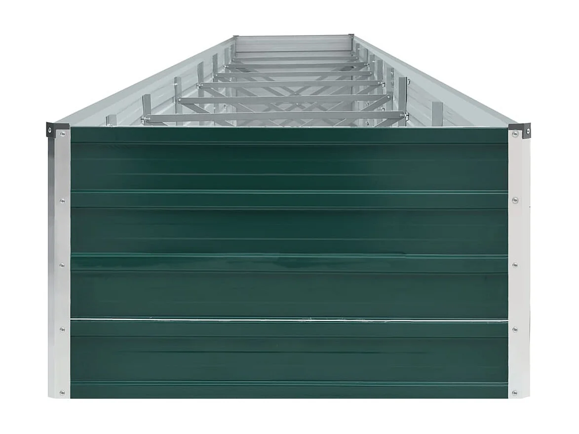 Letto da giardino rialzato in acciaio zincato 600x80x45 cm Verde
