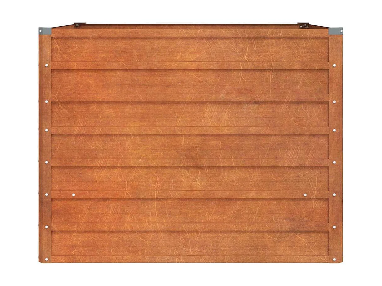 Lit surélevé de jardin rouillé 100x100x77 cm acier corten