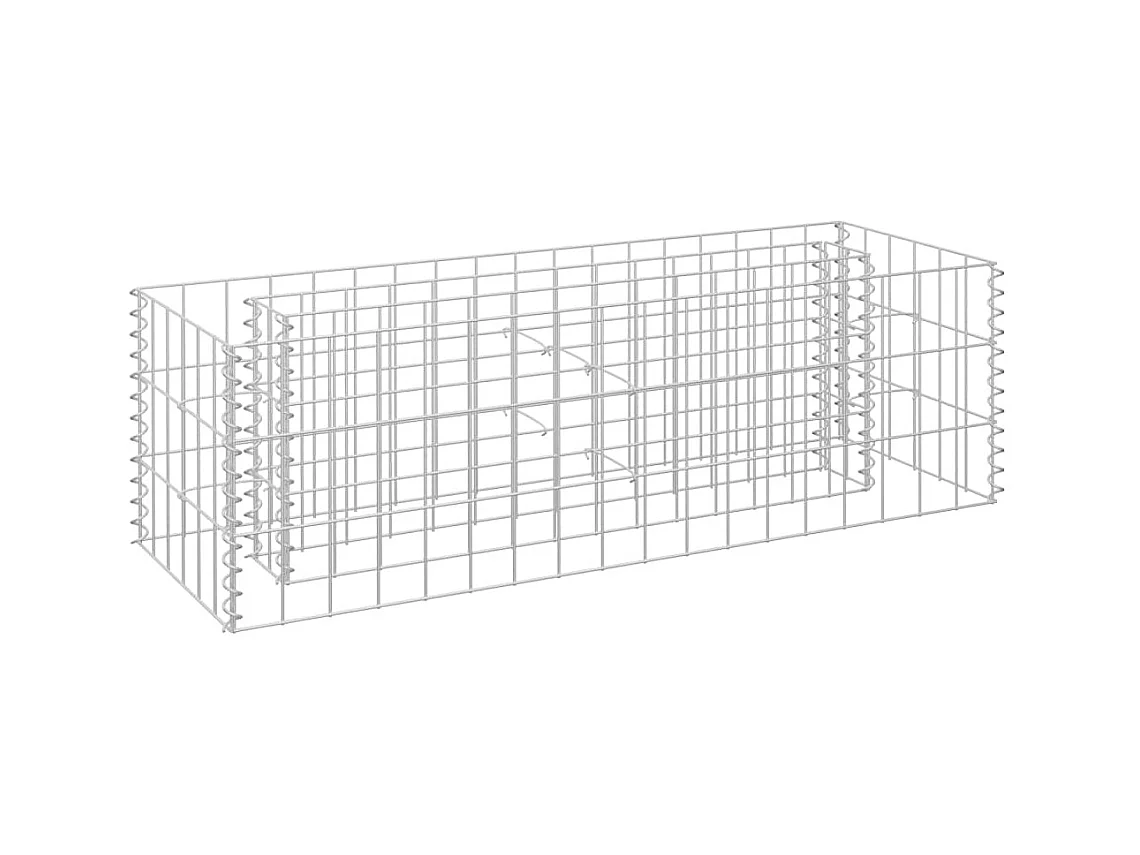 Gabion verhoogde bak Gegalvaniseerd staal 90x30x30 cm