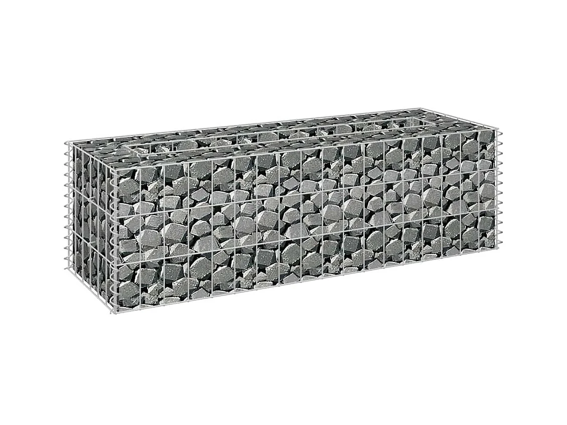 Gabion verhoogde bak Gegalvaniseerd staal 90x30x30 cm
