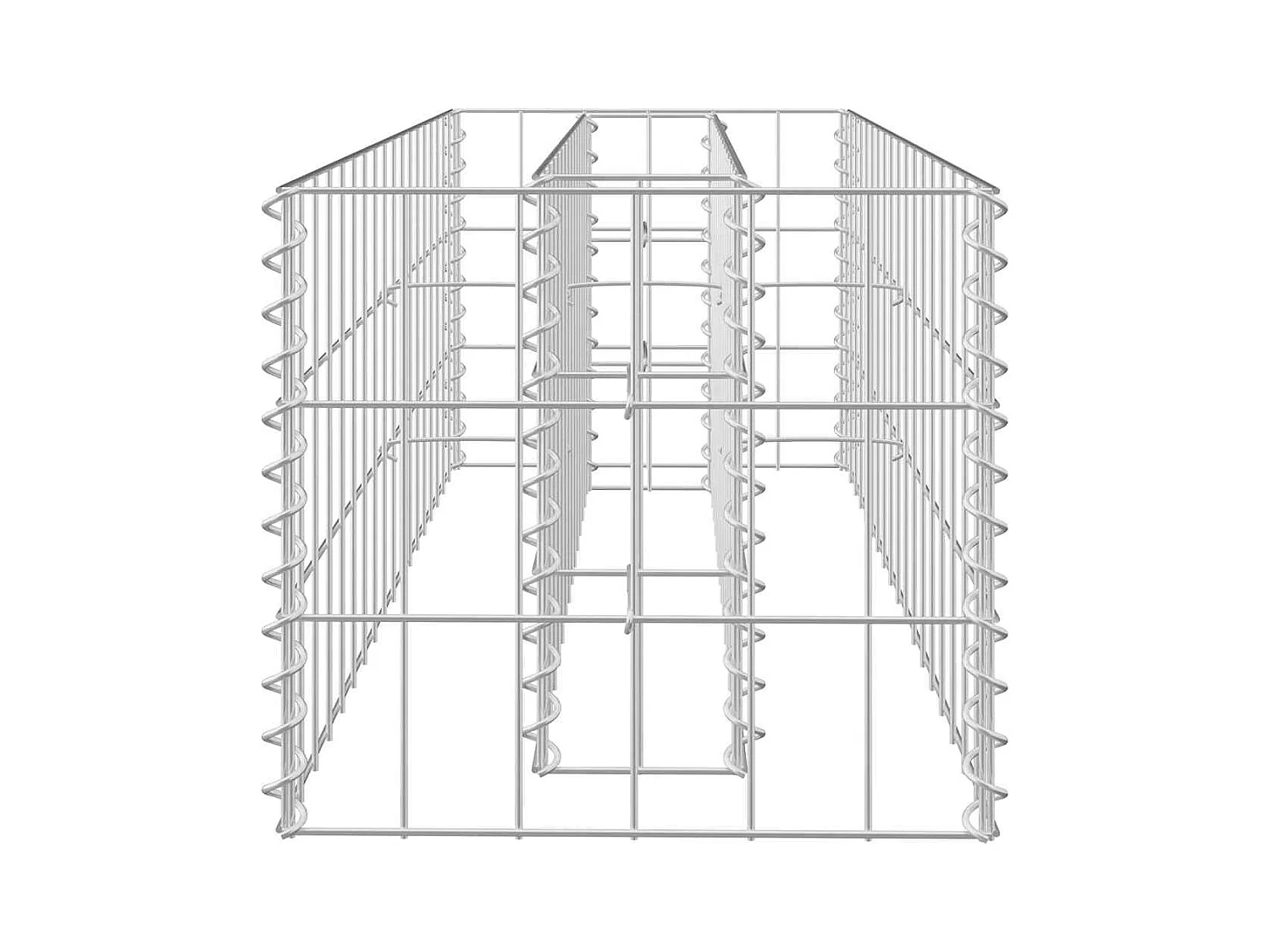 Gabion verhoogde bak Gegalvaniseerd staal 90x30x30 cm