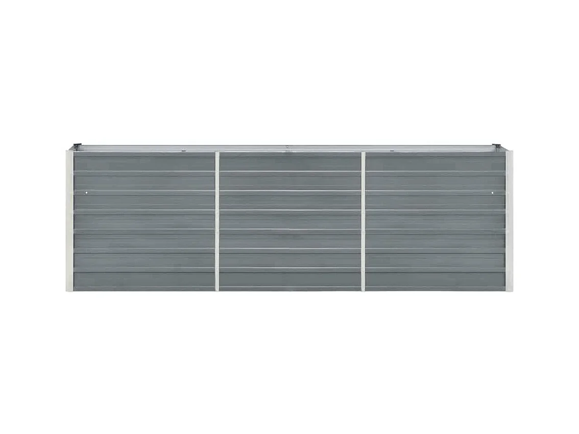Lit surélevé de jardin Acier galvanisé 240x40x77 cm Gris