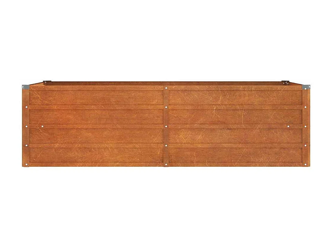 Lit surélevé de jardin rouillé 160x80x45 cm acier corten