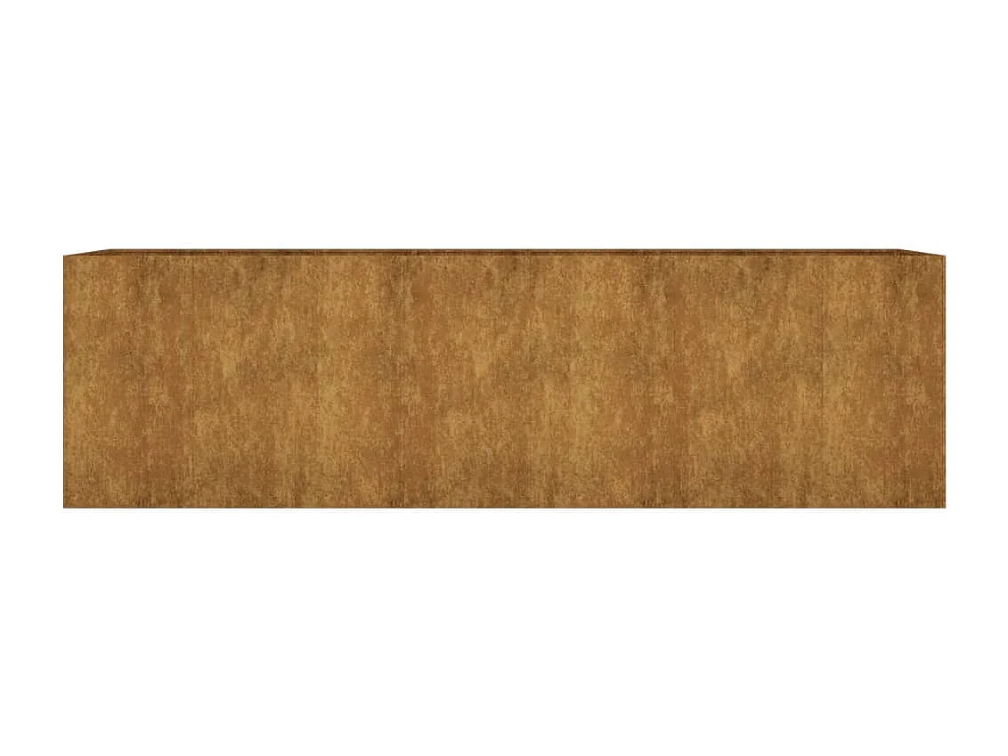 Letto da giardino rialzato 280x80x80 cm in acciaio corten