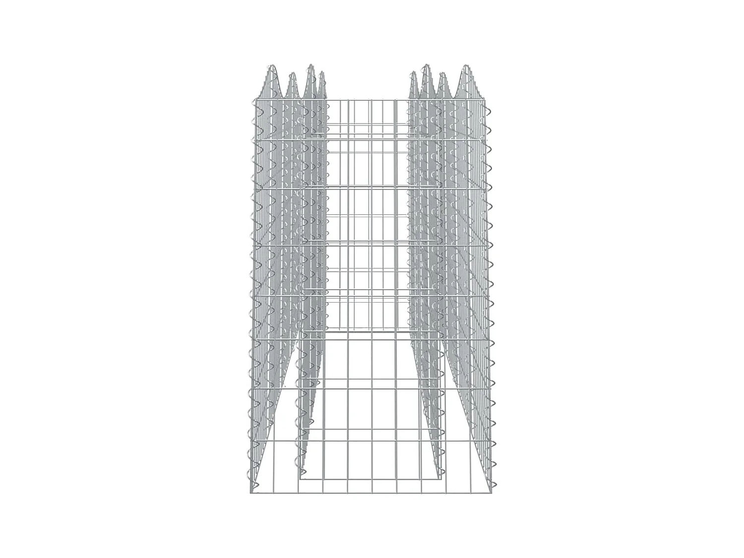 Verhoogde booggabionbak 200x50x100 cm gegalvaniseerd ijzer