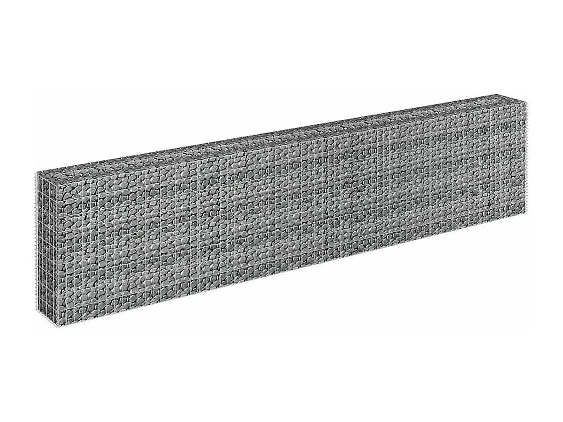 Lit surélevé à gabion Acier galvanisé 360x30x90 cm