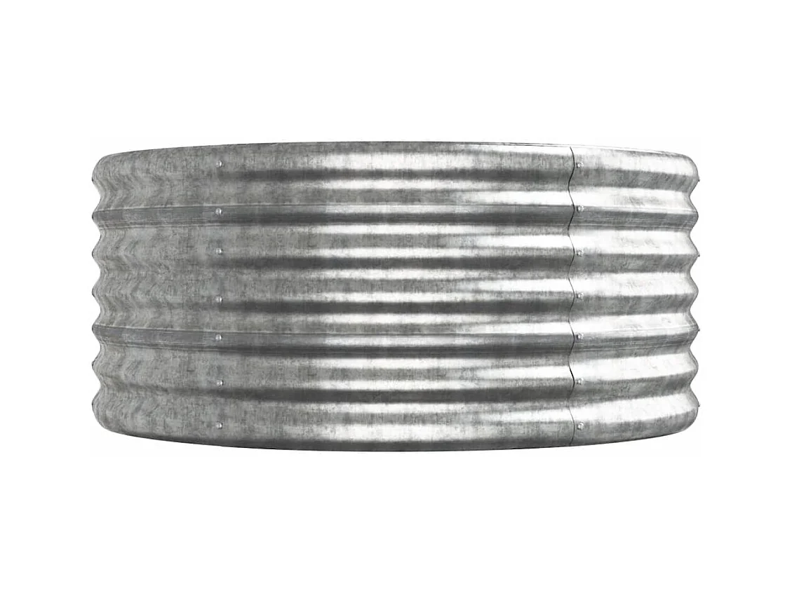 Verhoogd tuinbed gepoedercoat staal zilver