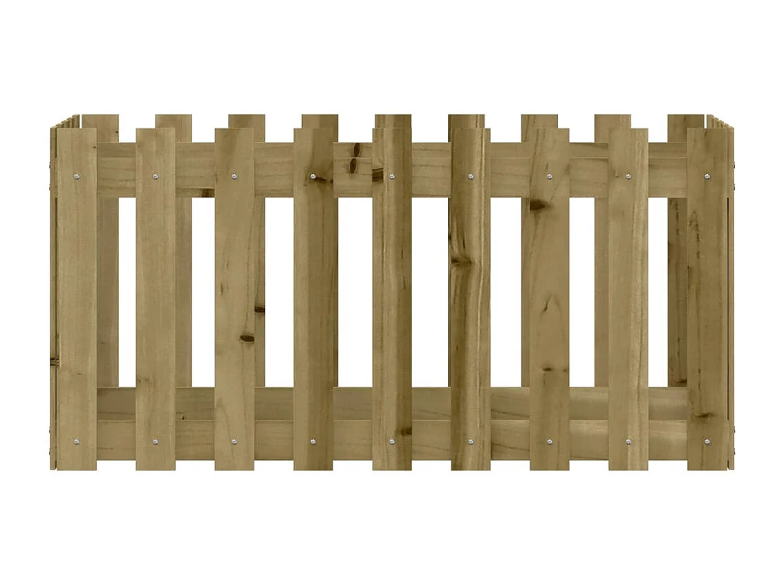 Lit surélevé de jardin design de clôture bois de pin imprégné