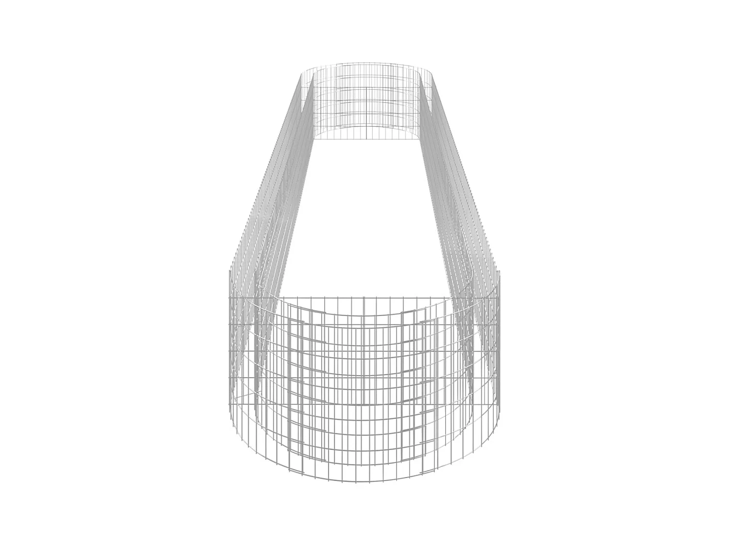 Cama elevada de gaviones de hierro galvanizado 500x100x50 cm