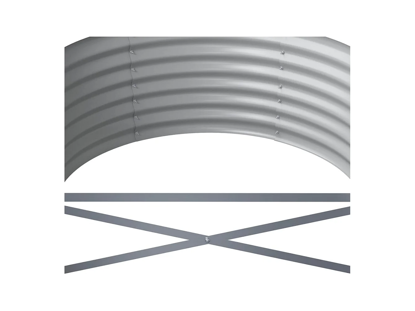 Lit surélevé de jardin Acier enduit de poudre Anthracite