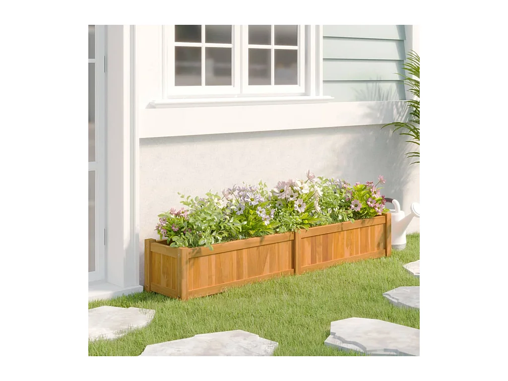 Lit surélevé 150x30x25 cm bois massif de teck