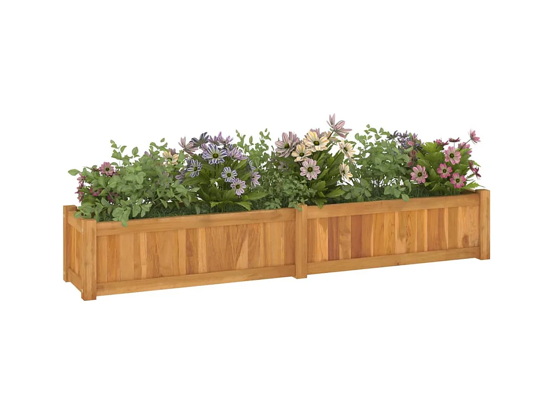 Lit surélevé 150x30x25 cm bois massif de teck