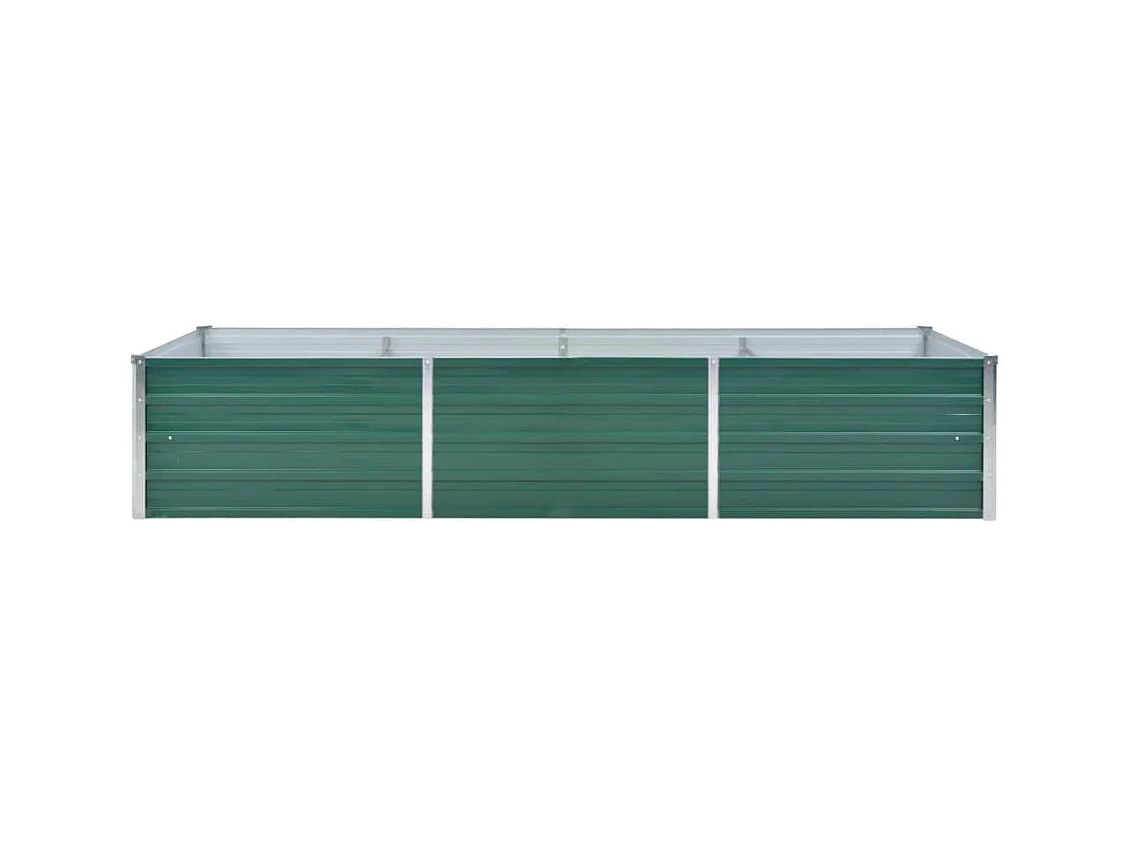 Lit surélevé de jardin Acier galvanisé 240x80x45 cm Vert