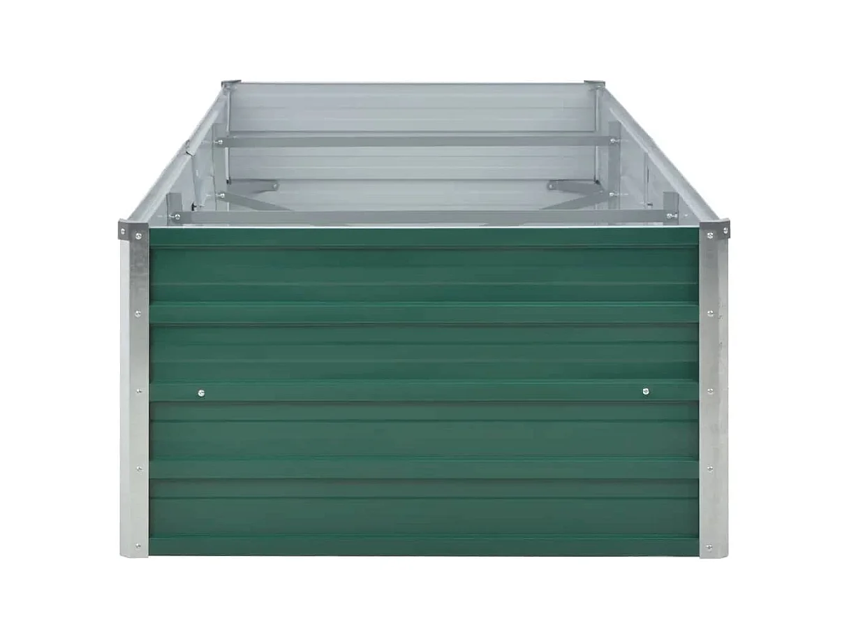 Lit surélevé de jardin Acier galvanisé 240x80x45 cm Vert