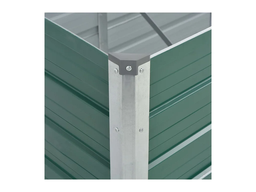 Lit surélevé de jardin Acier galvanisé 240x80x45 cm Vert