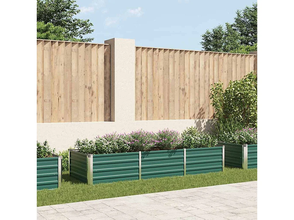 Verhoogd tuinbed Gegalvaniseerd staal 240x80x45 cm Groen