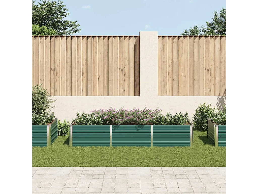 Verhoogd tuinbed Gegalvaniseerd staal 240x80x45 cm Groen
