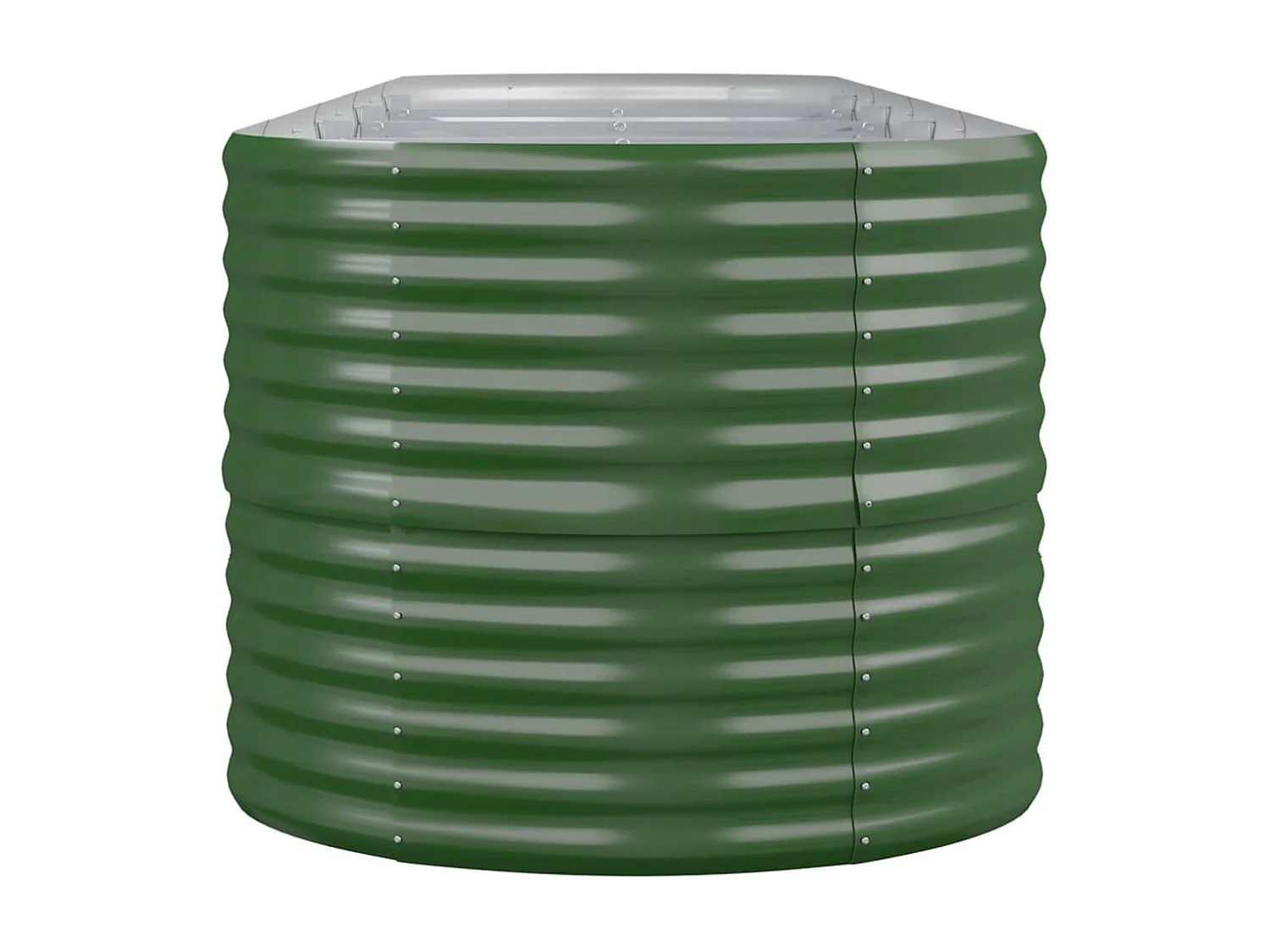 Lit surélevé de jardin Acier enduit de poudre 368x80x68 cm Vert