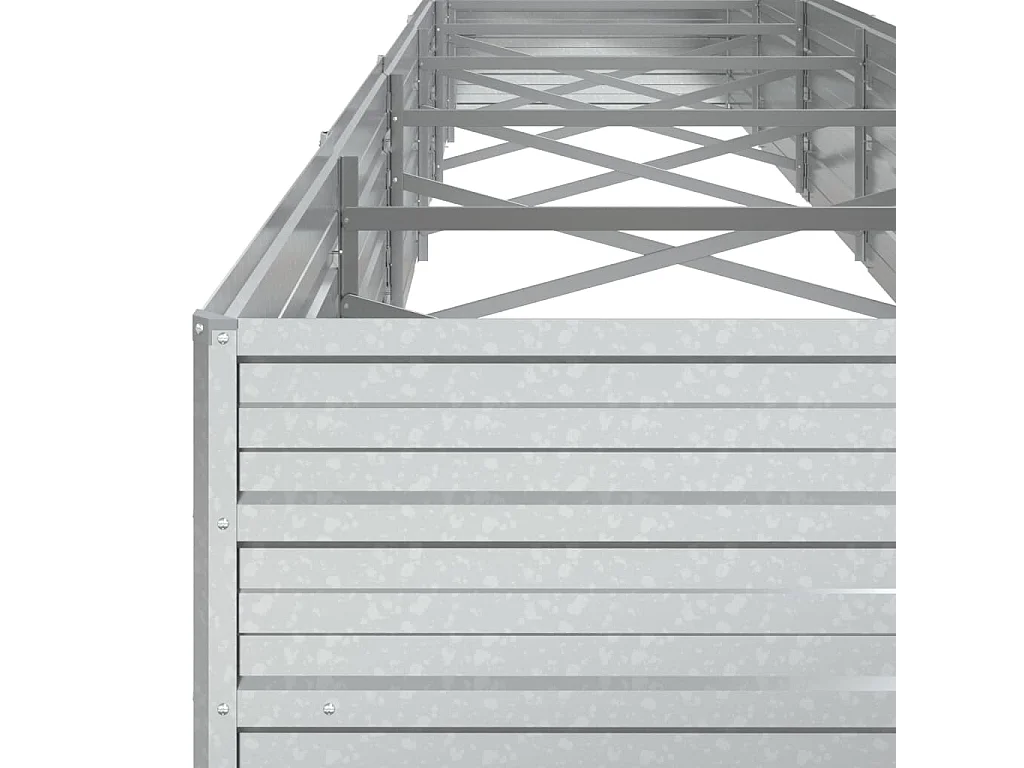 Bancal elevado 480x80x45 cm Acero galvanizado Plata