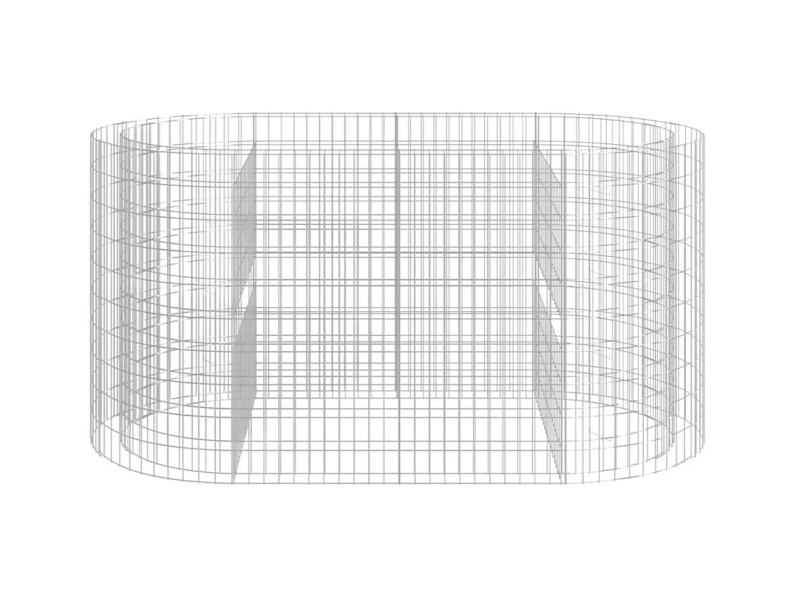 Gabbione letto rialzato in ferro zincato 200x100x100 cm