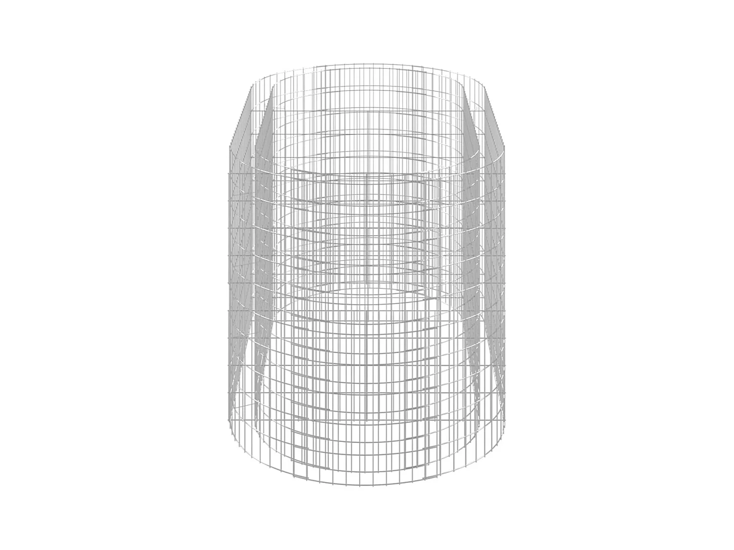 Gabbione letto rialzato in ferro zincato 200x100x100 cm