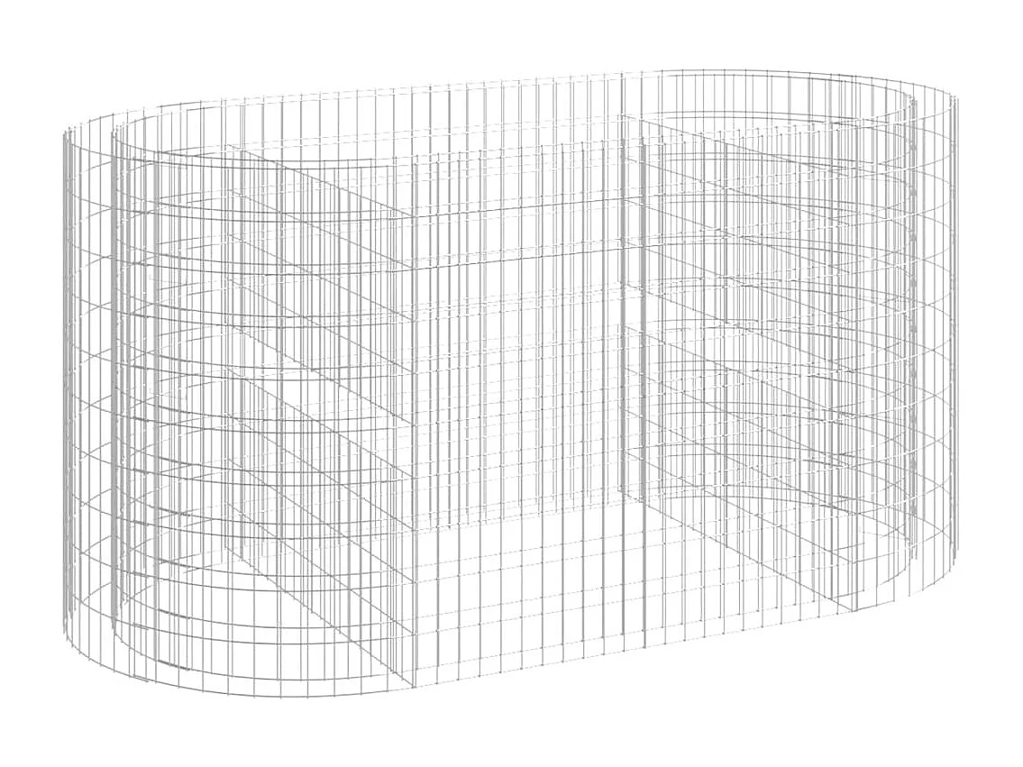 Lit surélevé à gabion Fer galvanisé 200x100x100 cm