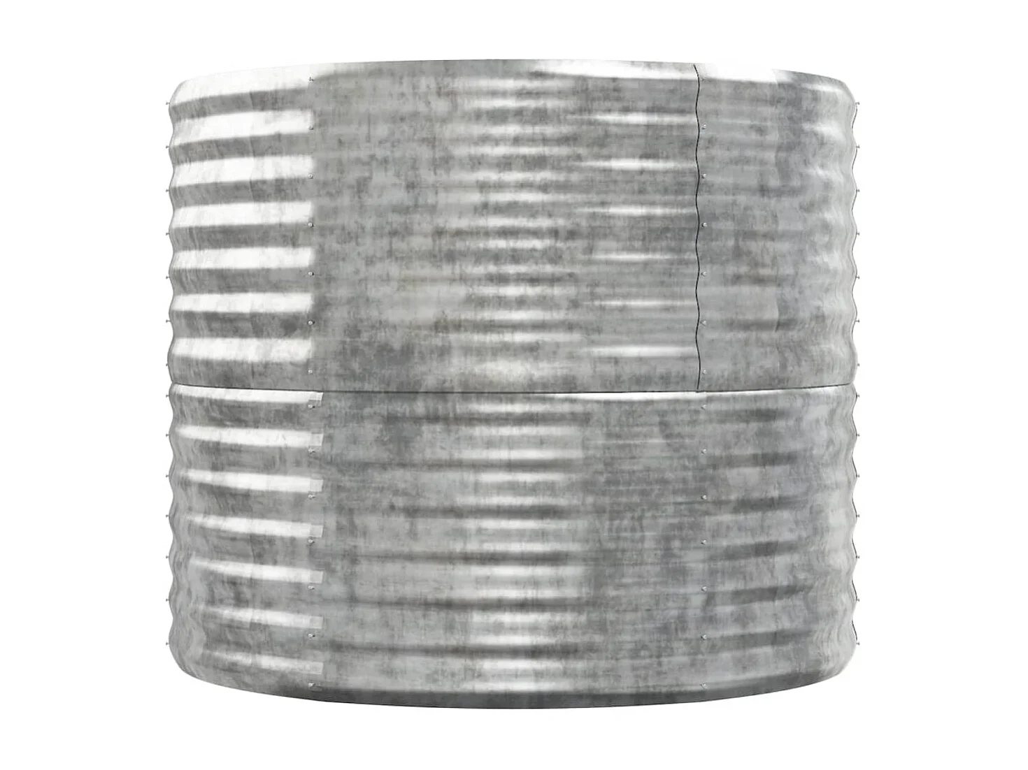 Cama de jardín elevada de acero con recubrimiento en polvo plateado