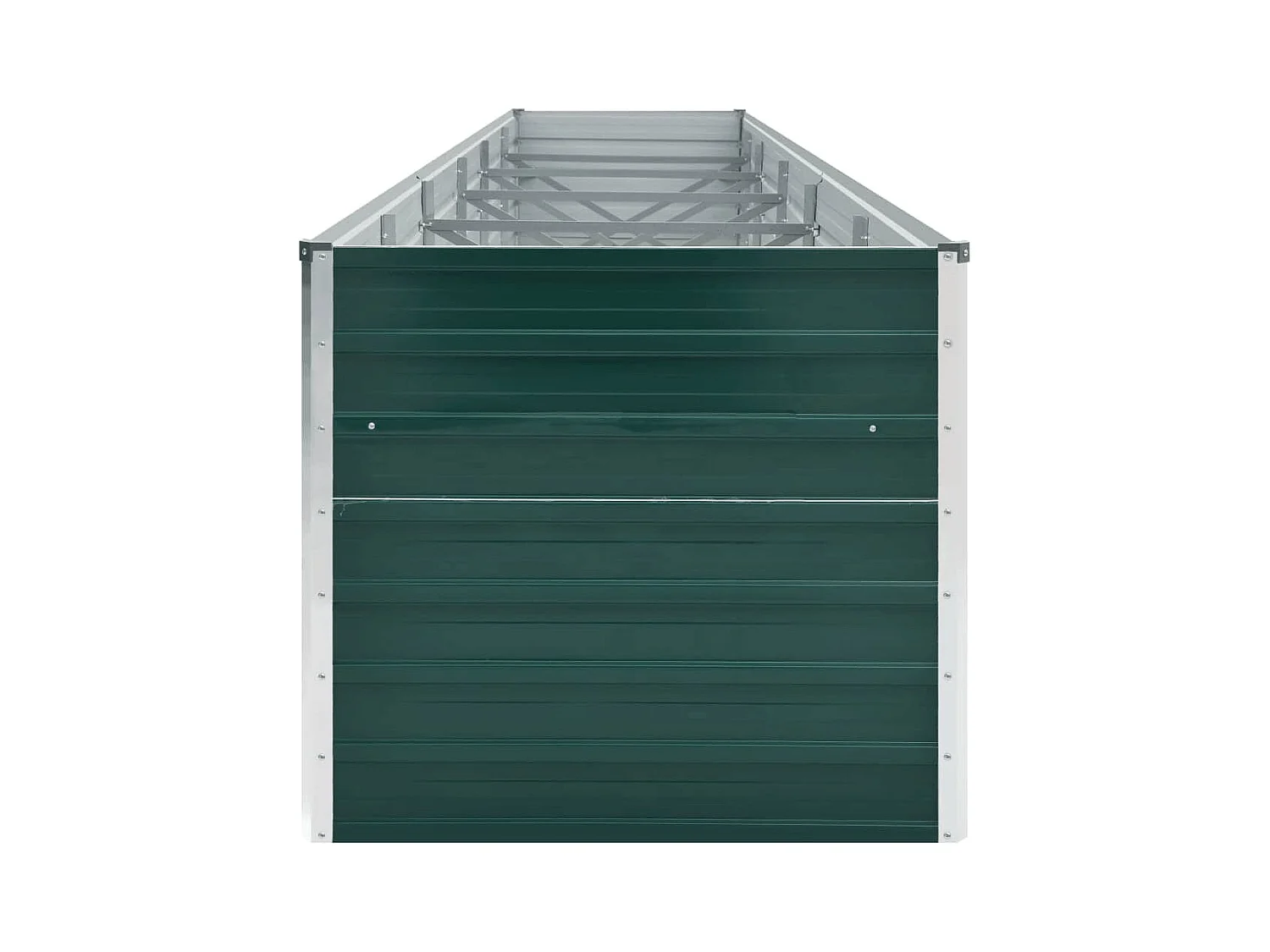 Letto da giardino rialzato in acciaio zincato 480x80x77 cm Verde