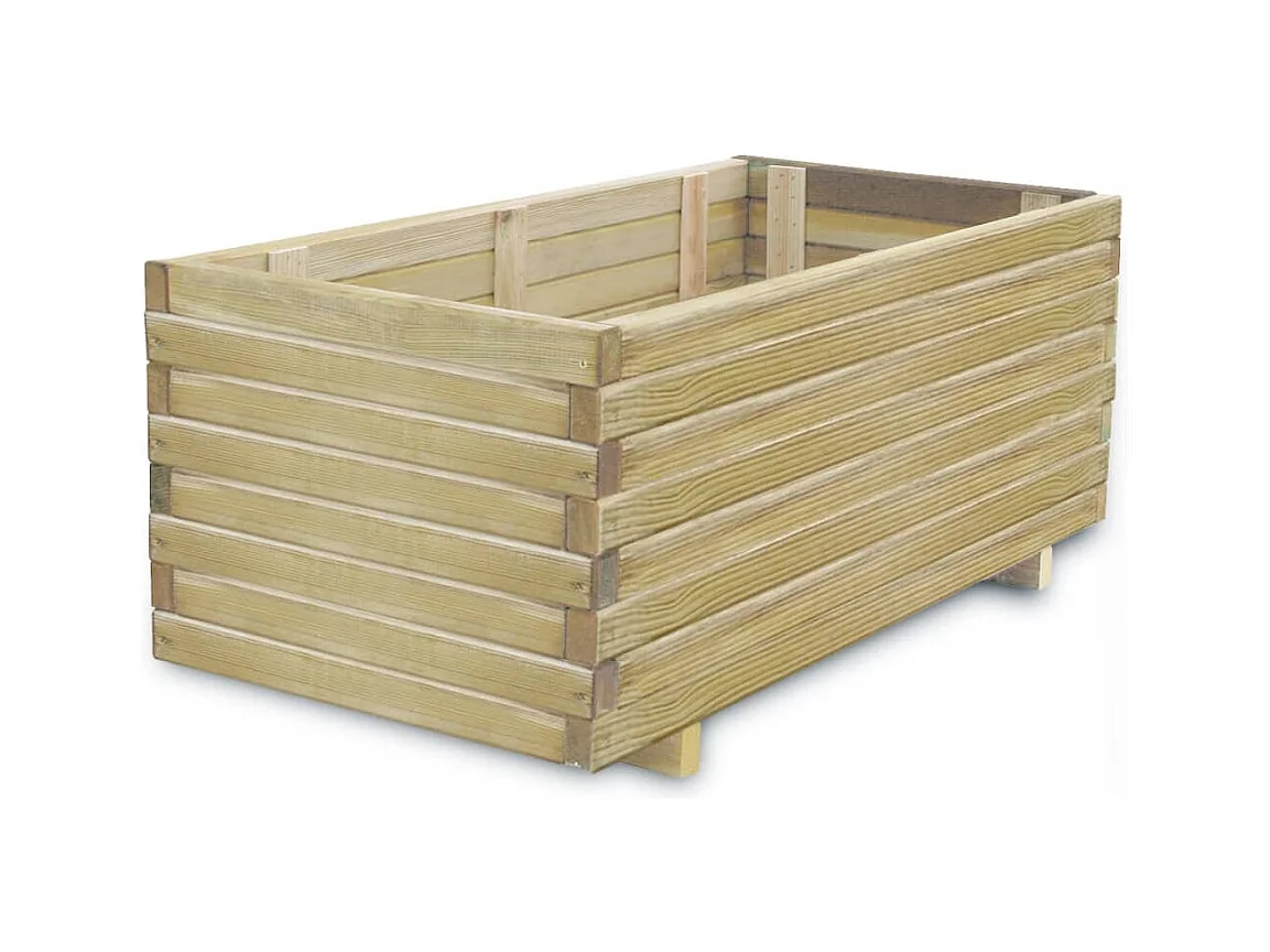 Lit surélevé rectangulaire 100x50x40 cm bois