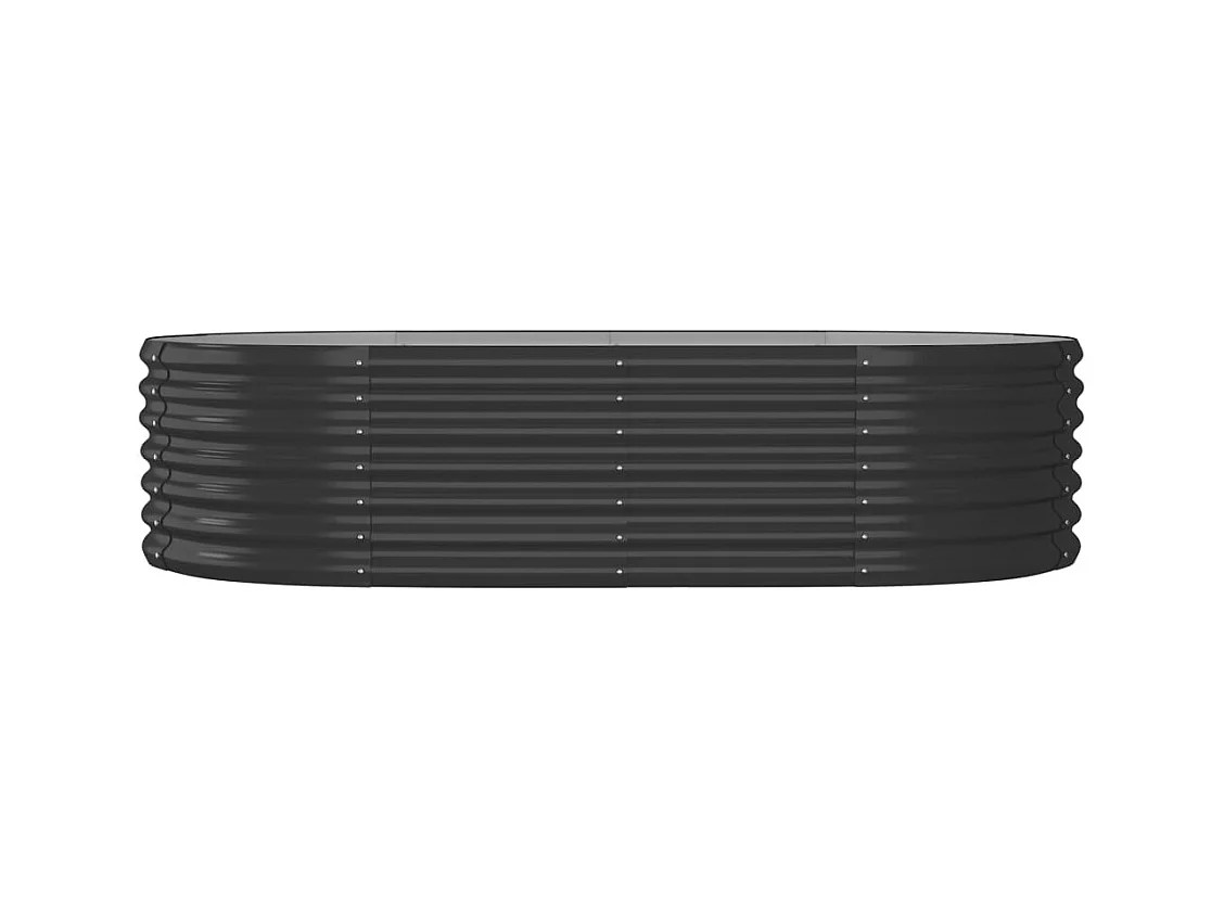 Cama de jardín elevada de acero con recubrimiento en polvo antracita