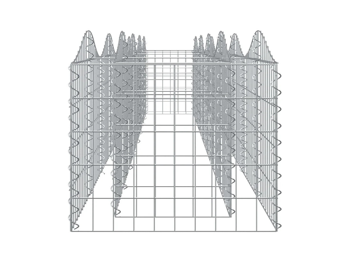 Gewölbtes Gabionen-Hochbeet 400x50x50 cm Verzinktes Eisen
