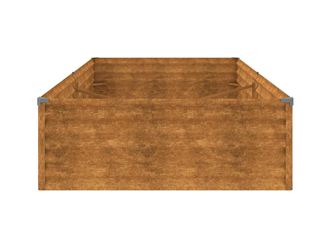 Lit surélevé de jardin 195x100x36 cm acier corten