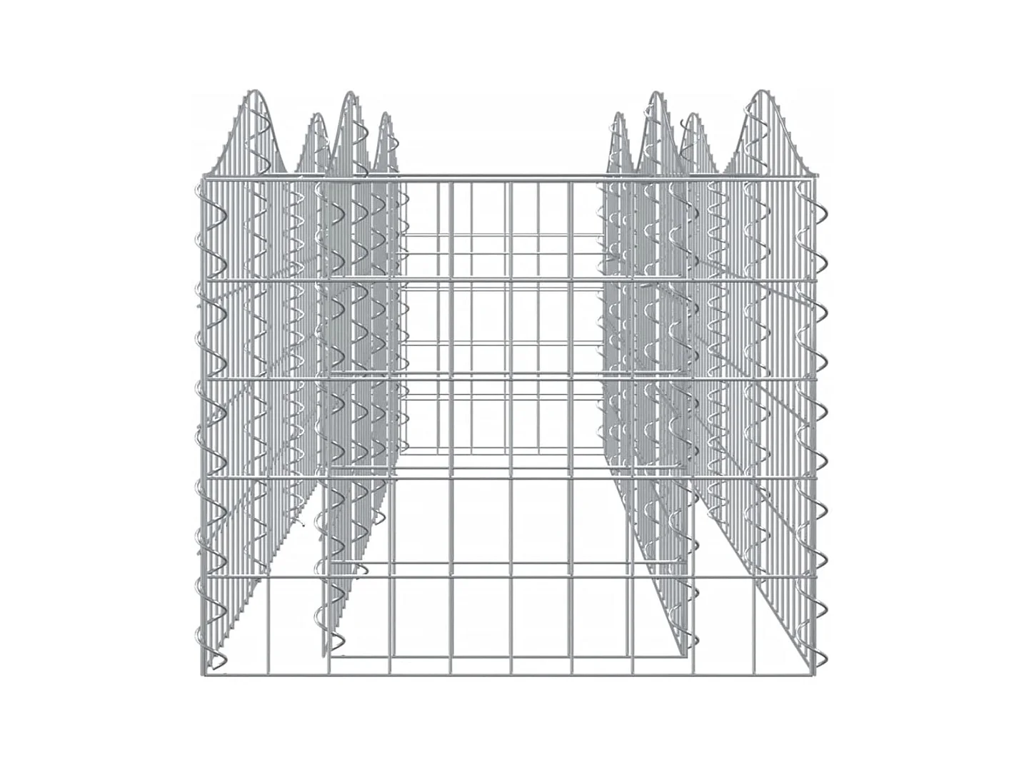 Verhoogde booggabionbak 200x50x50 cm gegalvaniseerd ijzer