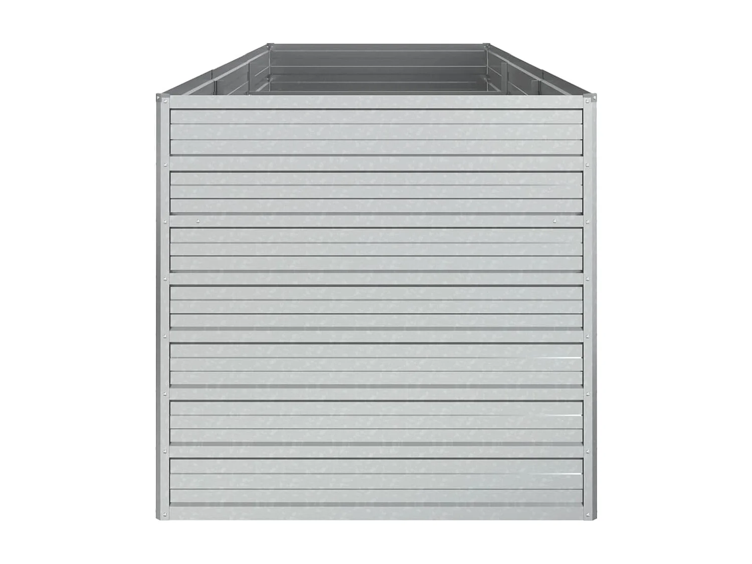 Lit surélevé de jardin 240x80x77 cm Acier galvanisé Argenté