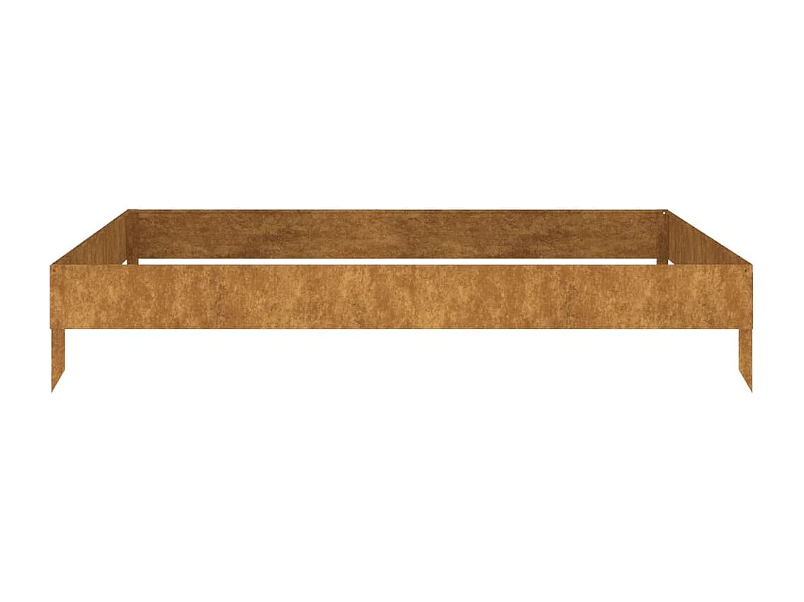 Lit surélevé de jardin 100x100x18,5 cm acier corten