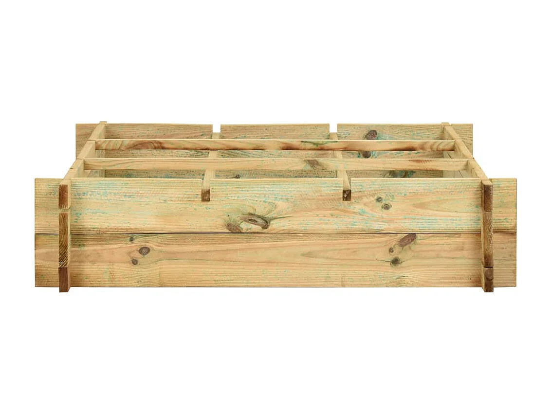 Verhoogd bed 90 x 90 x 20 cm Geïmpregneerd hout