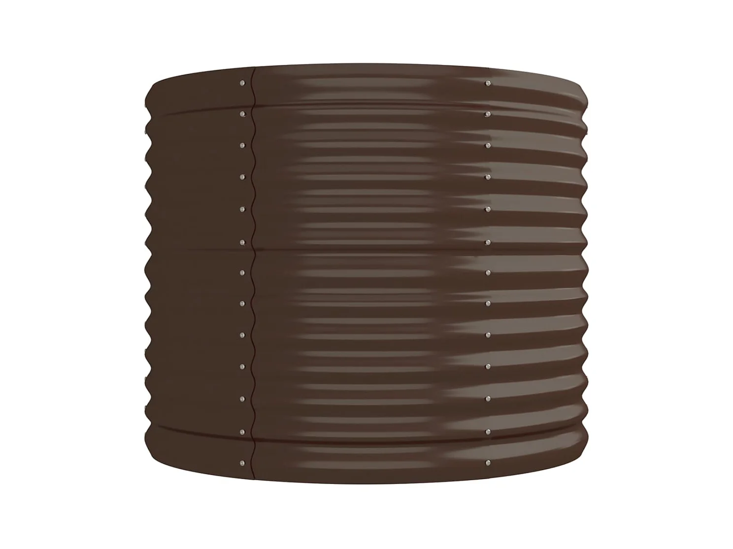 Letto da giardino rialzato in acciaio verniciato a polvere marrone