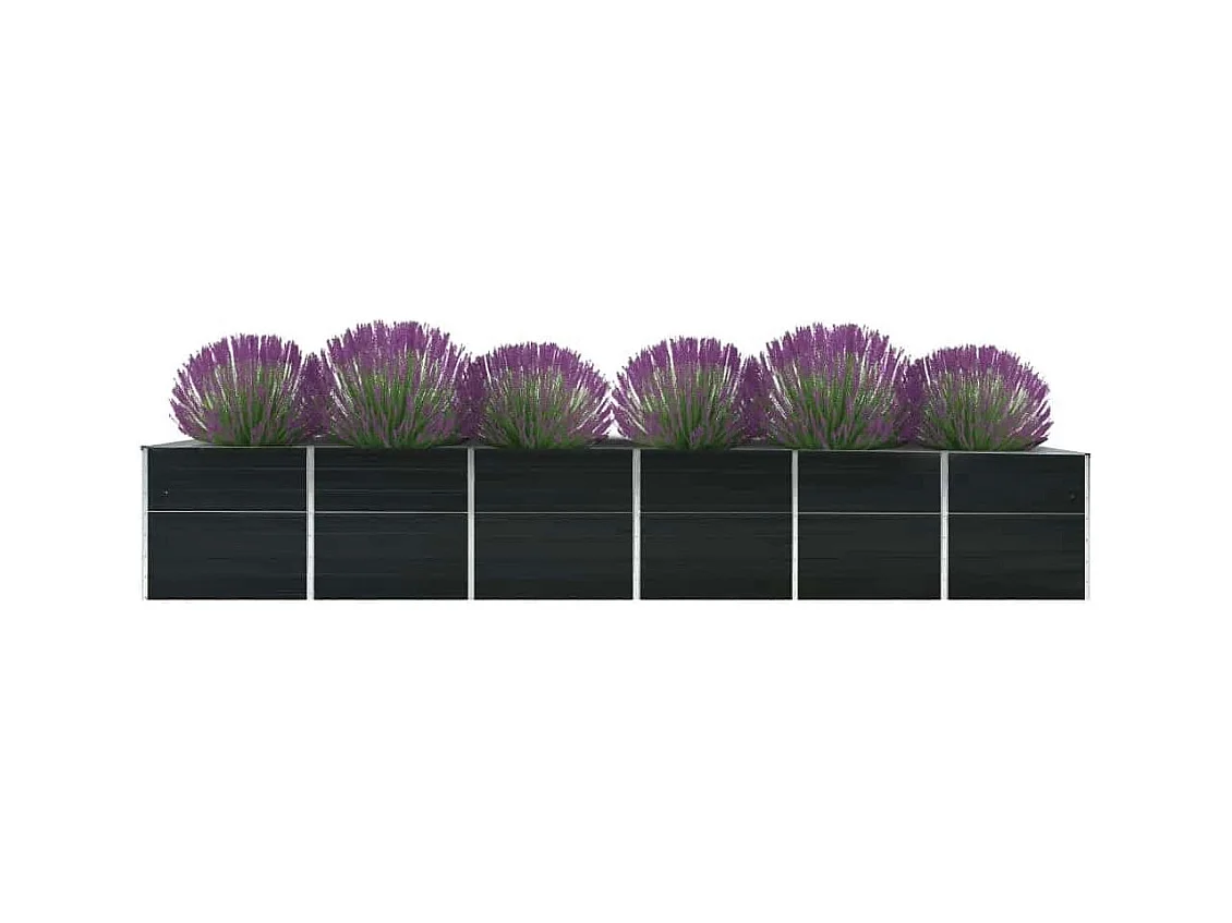 Lit surélevé de jardin Acier galvanisé 480x80x77 cm Anthracite