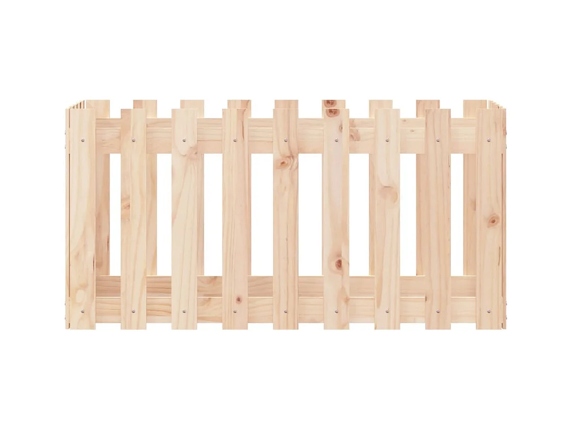 Lit surélevé de jardin design de clôture 100x50x50cm pin massif