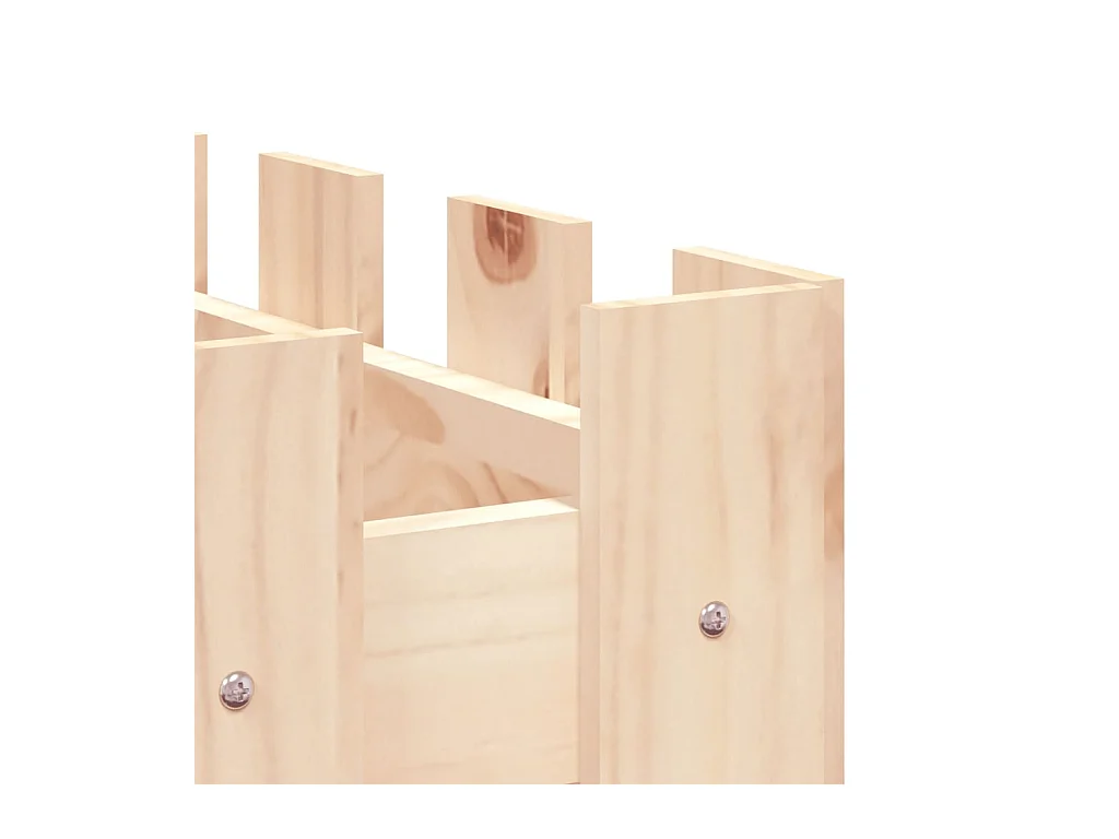 Lit surélevé de jardin design de clôture 100x50x50cm pin massif