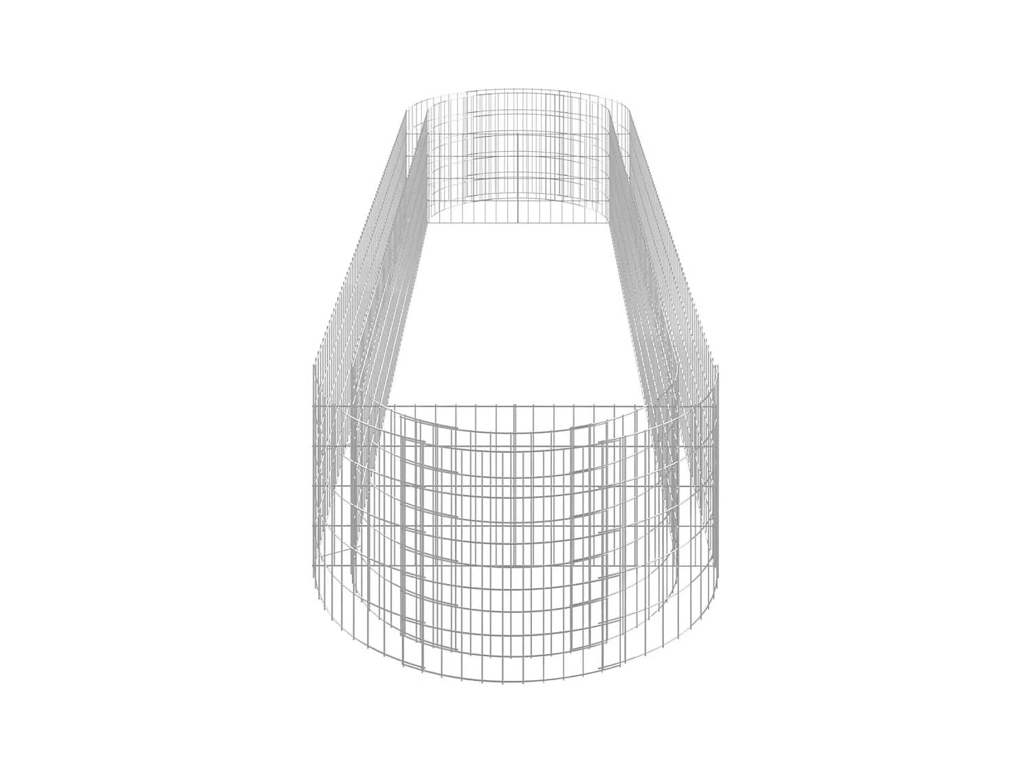 Gabbione letto rialzato in ferro zincato 400x100x50 cm