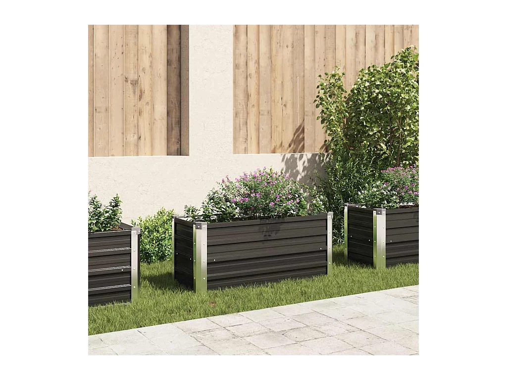 Lit surélevé de jardin Anthracite 100x40x45 cm Acier galvanisé