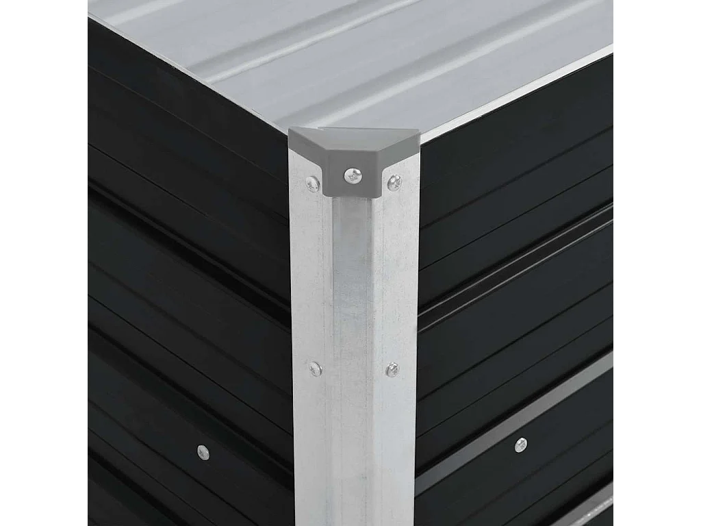 Letto rialzato Antracite 100x40x45 cm Acciaio zincato