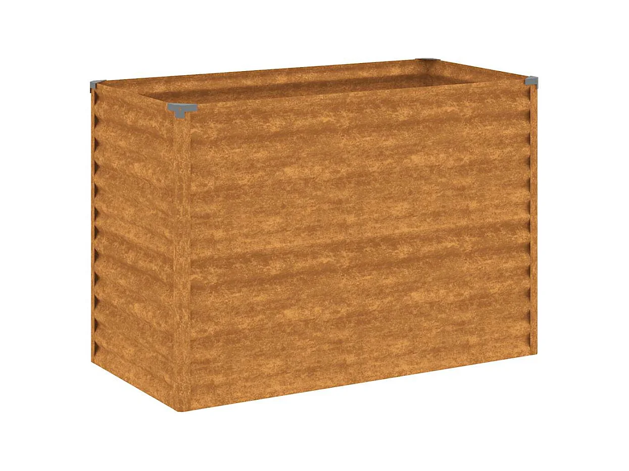 Lit surélevé de jardin 100x50x69 cm acier corten